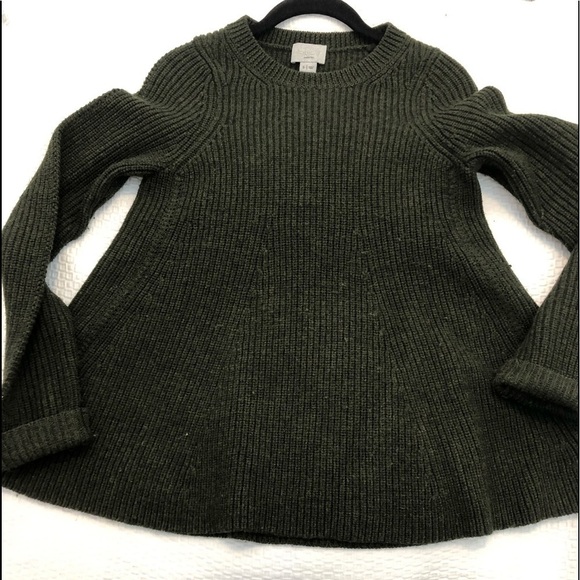 Grey By Jason Wu Forest Green Merino Wool trapeze Sweater Size S - Picture 11 of 16